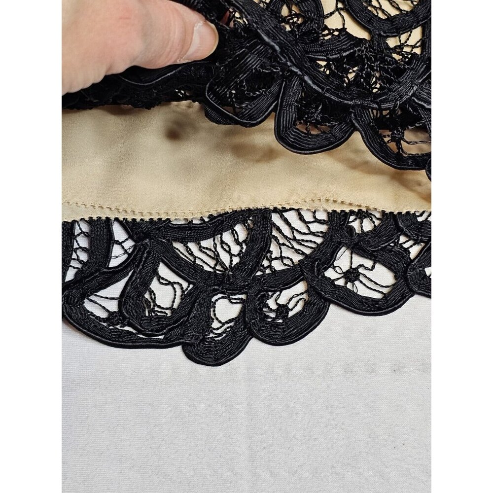 Black Lace & Silk Lining Mini Skirt By 3.1 Philip Lim Women's Sz 2 Cocktail Boho - Picture 10 of 12